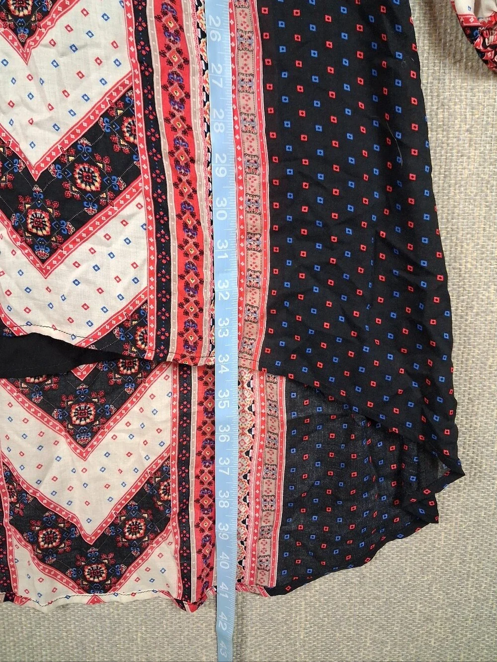 Free People Peacemaker Tunic Dress Size Small Black Combo High Low Boho Festival